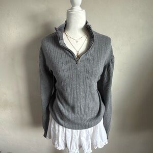 Dockers Gray Oversized Sweater Grunge Size XL